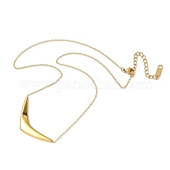 Collane con ciondolo a forma di V in acciaio inossidabile 304 per donna&nbsp;LS-NJEW-Z086-01G