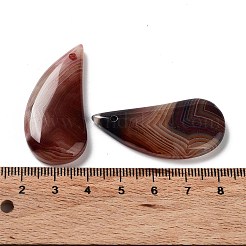 Pendentifs en agate naturelle teintés et chauffés&nbsp;G-G065-03H