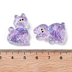 Cabochon decodificati con gattino bowknot in resina trasparente&nbsp;RESI-M045-07F