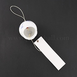 Ornamento del carillon del vento di procrlain di stile della pittura cinese&nbsp;HJEW-WH0042-11