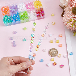 350pcs 10 Farben umweltfreundliche transparente Acrylperlen&nbsp;OACR-ME0001-08