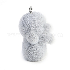 Anhänger aus beflocktem Kunstharz mit Tiermotiven&nbsp;RESI-M051-01F