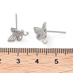 Messing Micro Pave Zirkonia Ohrstecker finden&nbsp;KK-K364-05P