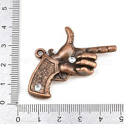 Tibetischer stil Aluminium Anhänger & Charms&nbsp;AL-CBA2376-20R