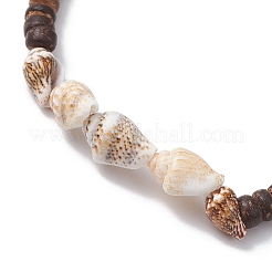 Natürliche Kokosnuss-Scheiben-Stretcharmbänder&nbsp;BJEW-JB10254