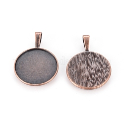 Supports de cabochon de pendentif de style tibétain&nbsp;X-TIBEP-20474-R-LF