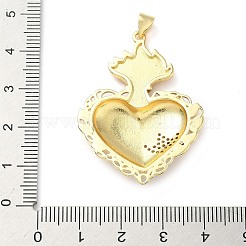 Pendentifs avec zircon cubiques à micro-pavés en laiton&nbsp;KK-I379-03G-J