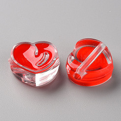 Transparenten Lack Acryl-Perlen&nbsp;X-TACR-S155-004F
