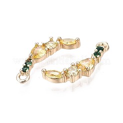 Pendentif en laiton micro pavé de zircons cubiques jaune champagne&nbsp;X-KK-Q764-027