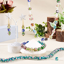 1 brin de perles rondelles artisanales en verre filé à la main&nbsp;LAMP-TA0002-72F