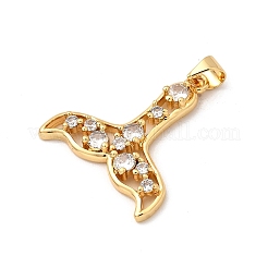 Pendentifs avec zircon cubiques à micro-pavés en laiton&nbsp;KK-I359-16G-03