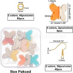 Kits de fabrication de boucles d'oreilles pendantes papillon DIY&nbsp;DIY-OC0006-03