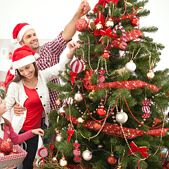 30 décoration suspendue en plastique sur le thème de Noël pour la décoration de fête&nbsp;FEPA-WH0077-08
