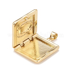 Messing micro pave Zirkonia Medaillon Anhänger&nbsp;KK-A161-50G