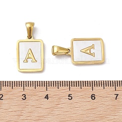 Placcatura ionica (ip) 304 acciaio inossidabile pavé pendenti a conchiglia&nbsp;X-STAS-G327-01G-A
