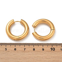 Pendientes de aro pulidos de acero inoxidable 202&nbsp;EJEW-M106-02G-05
