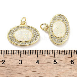 Pendenti in zirconi cubici trasparenti in micro pavè di ottone&nbsp;KK-L213-035G