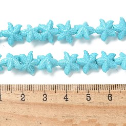 Fili di perline intagliate tinte in corallo sintetico&nbsp;X-CORA-K009-06A-01