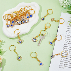 Böse Augen Emaille-Strass-Schlüsselanhänger&nbsp;KEYC-HY0001-16