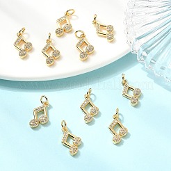 Messing klare Zirkonia Charms&nbsp;XGRQ3P809-629G
