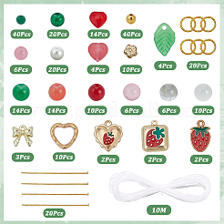 DIY Erdbeer- und Kirsch-Charm-Armbänder-Sets&nbsp;DIY-SC0031-58