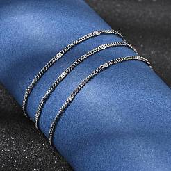 12 Stück 1.8 mm 304 Edelstahl strukturierte gedrehte Kette Halskette für Damen und Herren&nbsp;NJEW-H093-20P-03