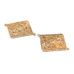Messing Micro Pave bunte Zirkonia Hohlverbinder Charms&nbsp;KK-K351-58A-G