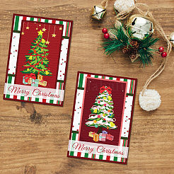 Weihnachtsbaum Kohlenstoffstahl Schneidwerkzeuge Schablonen&nbsp;DIY-WH0309-2394