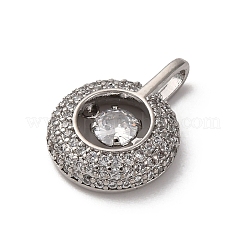 Pendentifs avec zircon cubiques à micro-pavés en laiton&nbsp;KK-Q070-01D-P