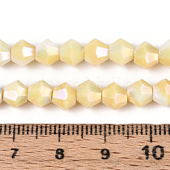Brins de perles de verre bicônes électrolytiques anti-ternissement&nbsp;EGLA-T021-6mm-16-05