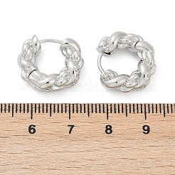 Orecchini a cerchio in ottone con zirconi cubici&nbsp;EJEW-Q016-18P
