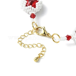 Miyuki-Armbänder mit geflochtenen Sterngliederketten aus Glassamen&nbsp;BJEW-MZ00038-02