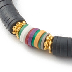 Ensembles de bracelets extensibles de perles heishi en argile polymère pour la saint valentin&nbsp;BJEW-JB06298-02