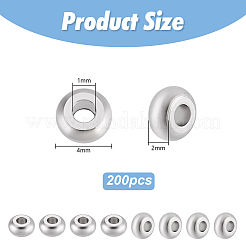 200 pz perline in acciaio inossidabile 304&nbsp;STAS-PH0006-61