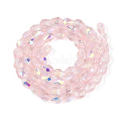 Transparentes perles de verre de galvanoplastie brins&nbsp;EGLA-N023-6x8mm-A03