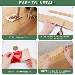 Cinta de borde de PVC con veta de madera&nbsp;DIY-WH0591-570C