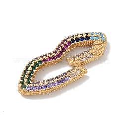 Gestellware Messing Micro Pave Zirkonia Twister Spangen&nbsp;KK-NH0002-17G-02