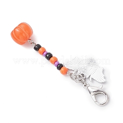 Decorazioni di Halloween con pendenti in perline di vetro fatte a mano&nbsp;HJEW-MZ00296