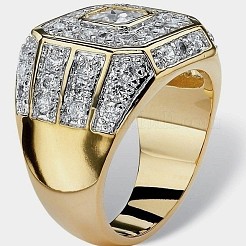 Anelli da dito in lega con strass di cristallo per uomo&nbsp;FS-WGD5024-06