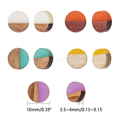 Cabujones de resina & madera&nbsp;X-RESI-S358-70