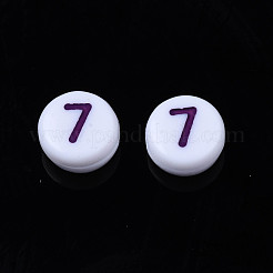 Perle acriliche opache bianche&nbsp;MACR-T038-18-7