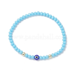 Bracelets extensibles en perles de verre et de verre filé pour femmes&nbsp;BJEW-JB13226