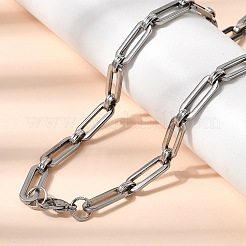 Schmucksets aus Büroklammerketten aus Edelstahl 304 (Armband & Halskette)&nbsp;SJEW-L199-15P