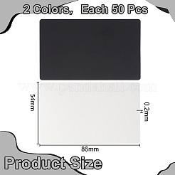 100 Blatt 2 Farben Aluminium Blanko-Namenskarten&nbsp;DIY-WR0003-56