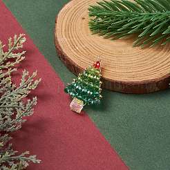 Weihnachtsthema-Anhänger aus Glasperlen&nbsp;PALLOY-TA00025
