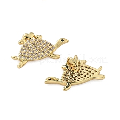 Pendentifs avec zircon cubiques à micro-pavés en laiton&nbsp;KK-P325-36G