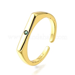 Manschettenringe aus Messing mit Mikropavé-Zirkonia für Damen&nbsp;RJEW-H247-16G-02