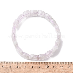 Ovale Stretch-Armbänder aus natürlichen Amethystperlen für Frauen&nbsp;BJEW-Z149-03