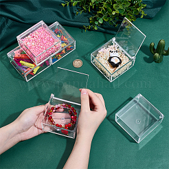 Transparente Verpackungsboxen aus Acryl mit Klappdeckel&nbsp;LS-CON-WH0110-36A