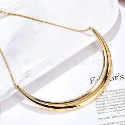 Colliers à chaîne serpent en acier inoxydable 304 avec pendentif en forme d'arc pour femmes&nbsp;NJEW-B122-03G